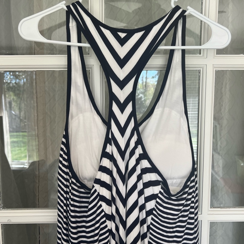 SOMA Women's Striped Blue White Sleeveless Maxi Dress Casual size XL - Picture 7 of 16